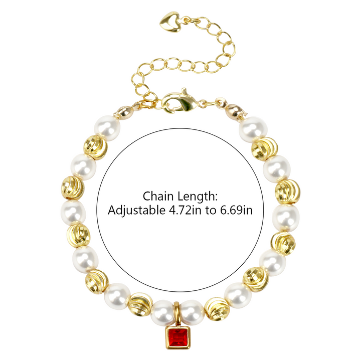 Personalised Baby Birthstone Pearl Bracelet
