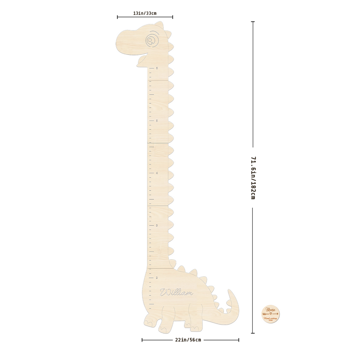 Personalized Wooden Baby Growth Height Chart