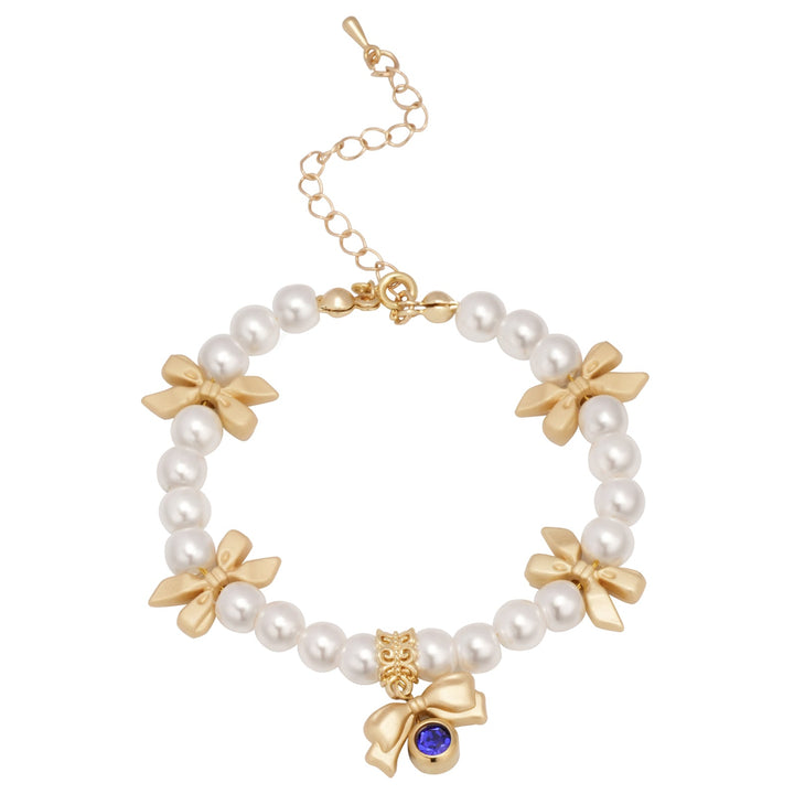 Personalized Girls Birthstone Bow Charm Bracelet