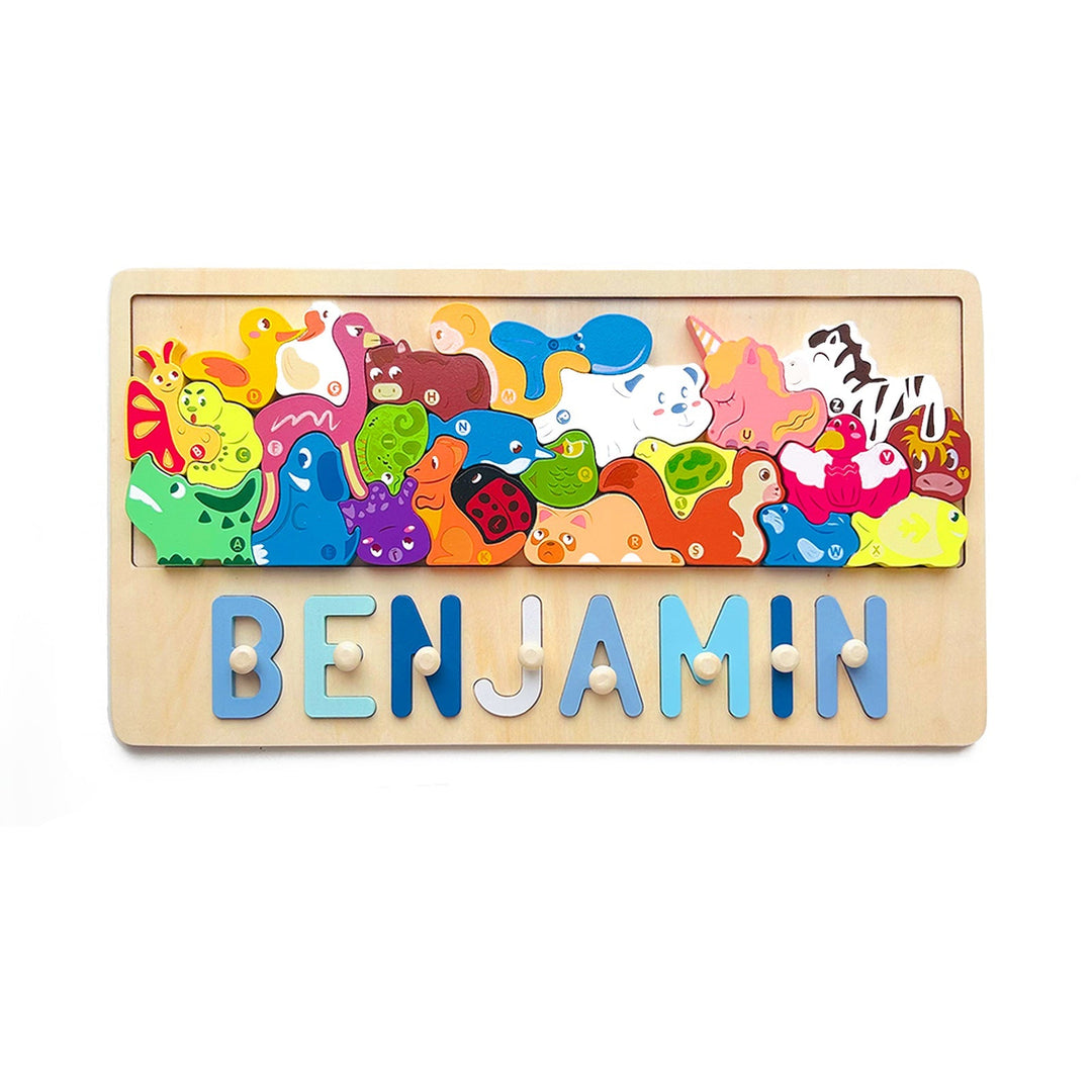 Custom Wooden Animal Stacking Puzzle