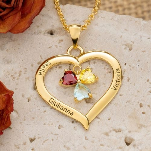 S925 Personalized Mother's Day Heart Necklace