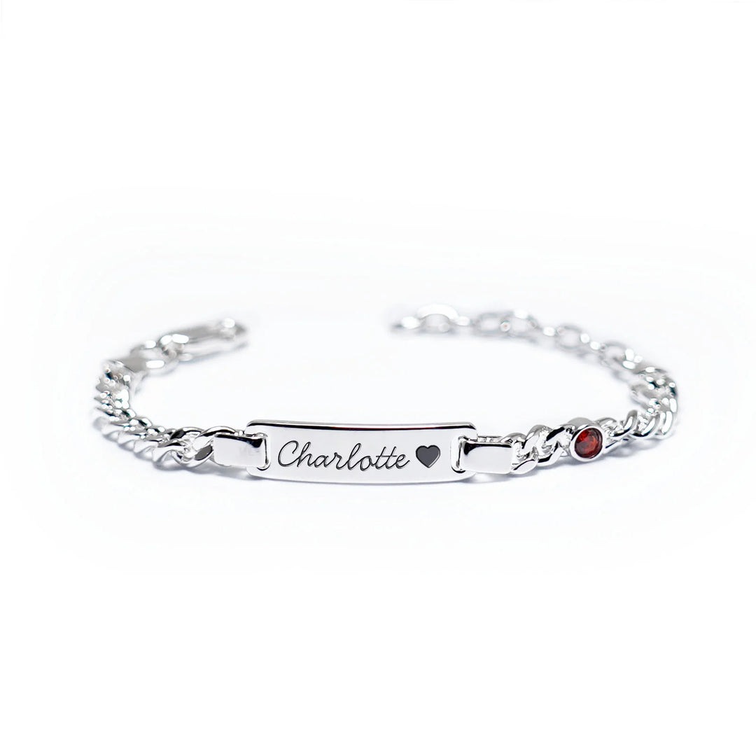 Boy And Girl's Birthstone Name Bracelet