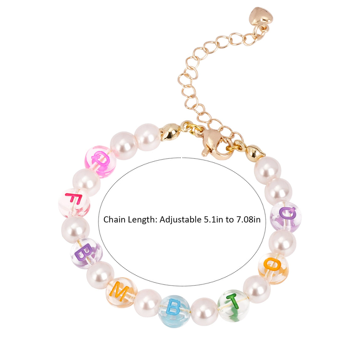 Colorful Letter Beads Personalized Name Pearl Bracelet