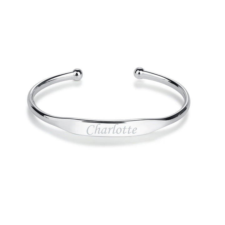 Personalized Sterling Silver Children's Bangle Bracelet