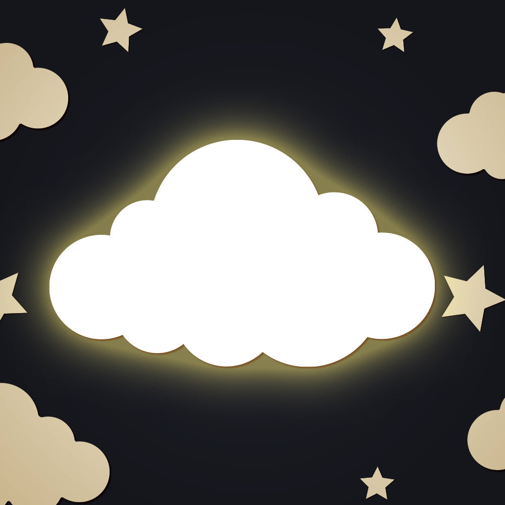 Moon and Cloud Wall Night Light Set